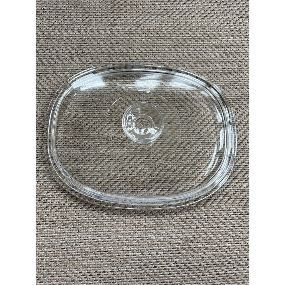 Vintage Pyrex Oval 16 Clear‎ Glass Lid DC 1-1/2 C A